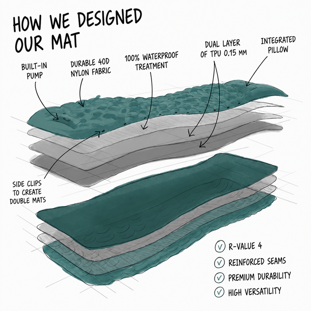 Ultra-Light Compact Sleeping Pad – Take It Anywhere